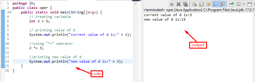 multiple assignment in java