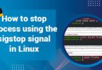 How to stop process using the sigstop signal in Linux