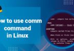 How to use comm command in Linux
