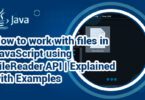 How to work with files in JavaScript using FileReader API | Explained with Examples