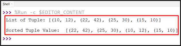 The Python Sort List Of Tuples