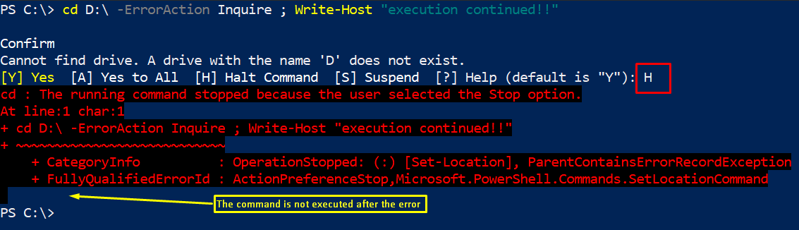 How To Use Powershell Erroraction Parameter