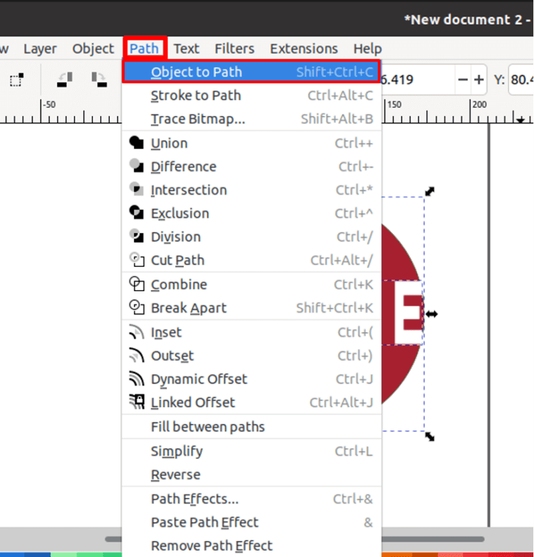 How to Convert Text to Shape in Inkscape