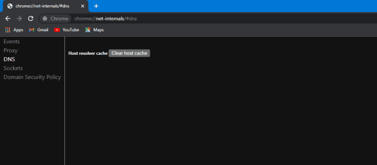 chrome-clear-dns-cache