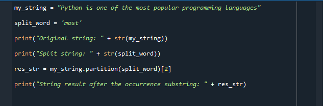 Python Substring After Character