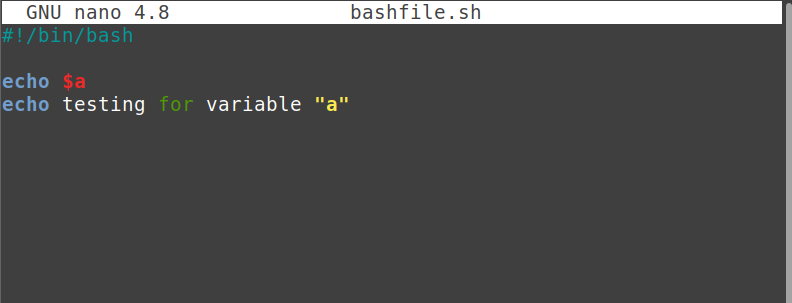 Bash set