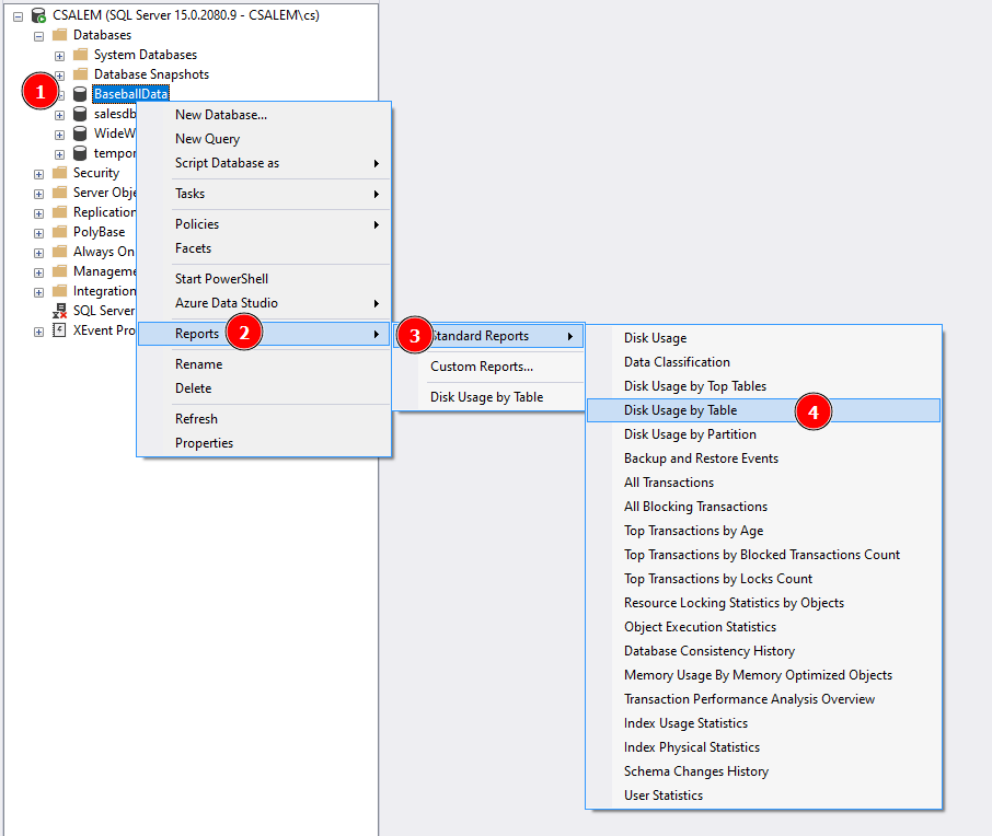 SQL Server Get Table Size