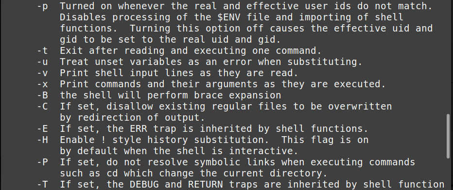 Set commands. What is Bash.