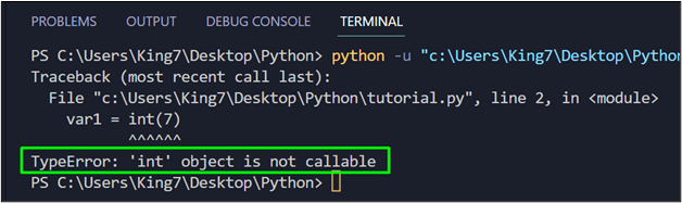 Python Object Is Not Callable Error