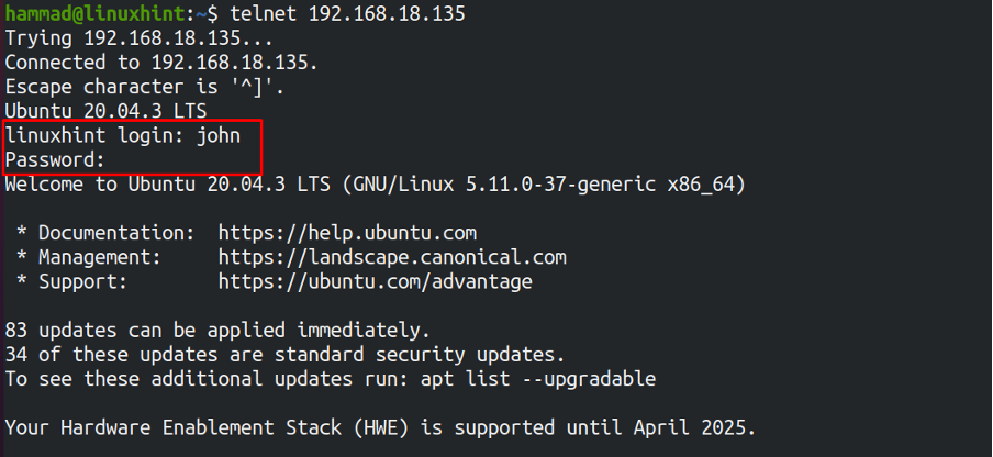 redhat telnet command