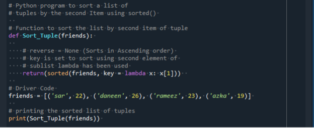 The Python Sort List Of Tuples | Devsday.Ru