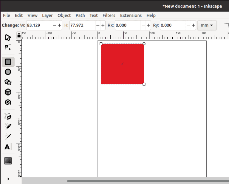 How to center align object in Inkscape