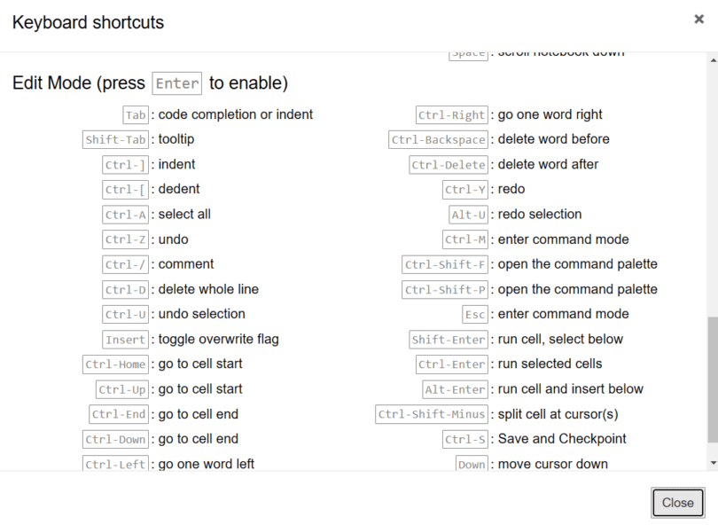 keyboard shortcut to comment out code jupyter notebook