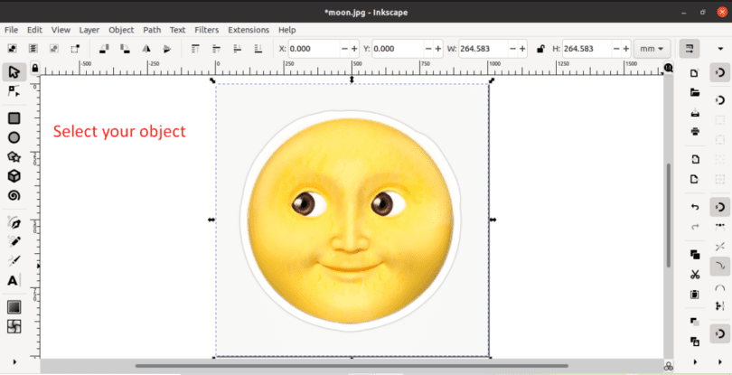 inkscape rotate object