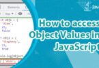 How to access Object Values in JavaScript