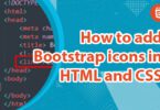 How to add Bootstrap icons in HTML and CSS