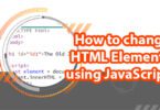 How to change HTML Elements using JavaScript