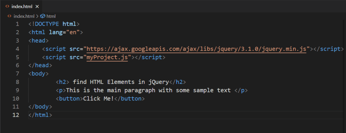 How To Find HTML Elements In JQuery