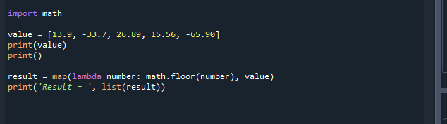 Math Floor Python Example