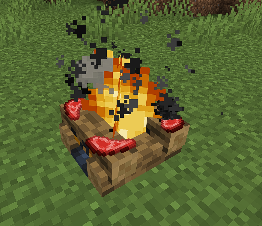 How To Make A Campfire In Minecraft, How To Put A Fire Pit In The Ground Minecraft