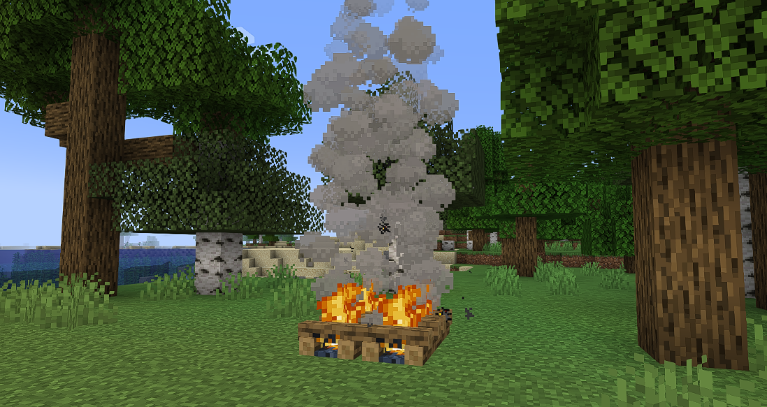 How To Make A Campfire In Minecraft, How To Put A Fire Pit In The Ground Minecraft