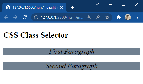 Class Selector In CSS