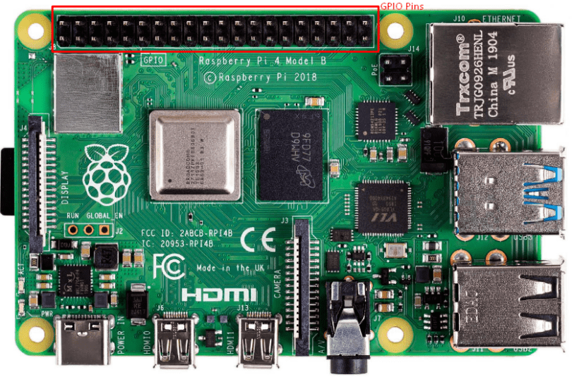 Raspberry Pi 4 GPIO Pinout