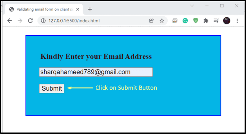 How To Validate Email Form On Client-side In JavaScript