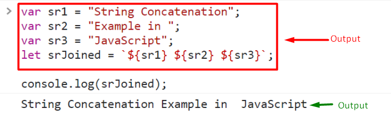 String Concatenation In JavaScript