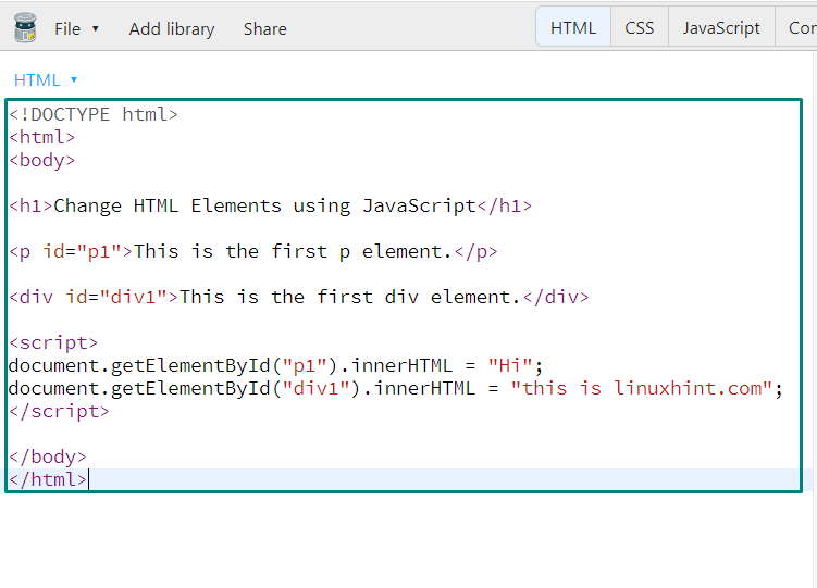 How To Change HTML Elements Using JavaScript