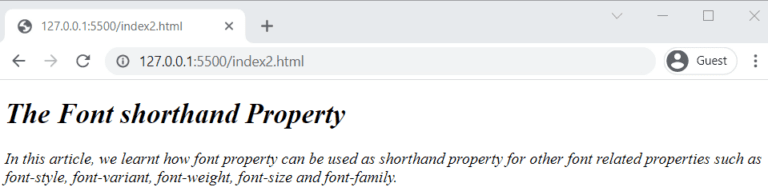font-shorthand-property-in-css-explained