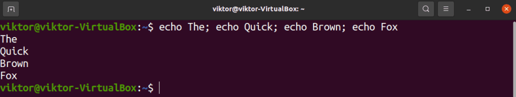 Ubuntu echo