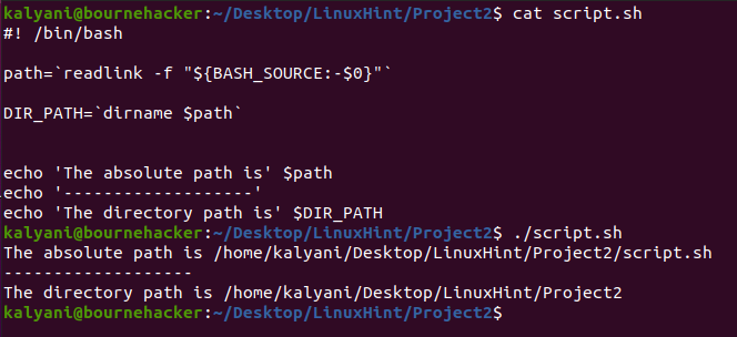 Get The Absolute Path Of A Script In Bash