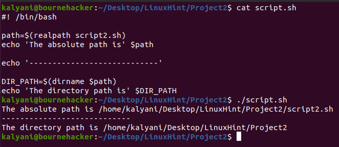 Get The Absolute Path Of A Script In Bash