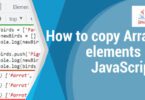 How to copy Array elements in JavaScript