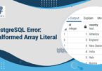 PostgreSQL Error: Malformed Array Literal