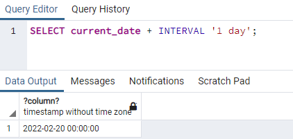 current date time postgres