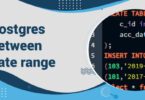 Postgres between date range