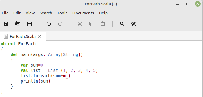 Scala Foreach Iteration