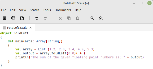 Scala Foldleft 5 