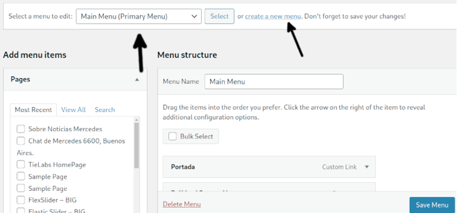 Create Drop Down Menu Wordpress