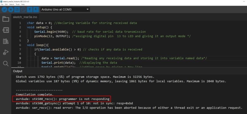 How to Fix Avrdude Stk500 Recv Programmer Is Not Responding Error