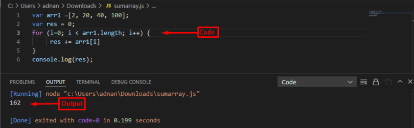 How To Find The Sum Of An Array Of Numbers In Javascript