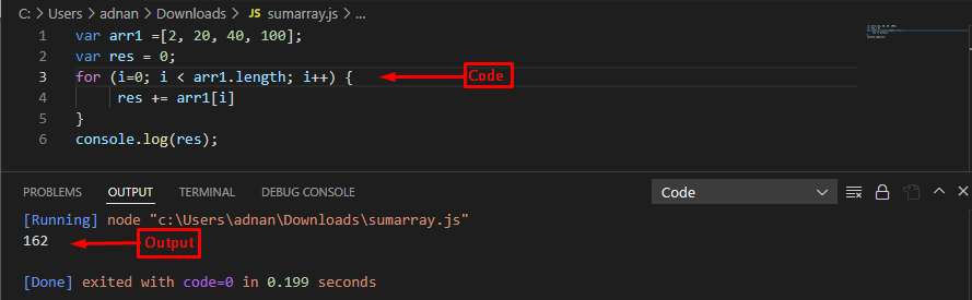 How To Find The Sum Of An Array Of Numbers In Javascript