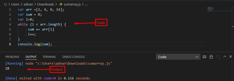 How To Find The Sum Of An Array Of Numbers In Javascript