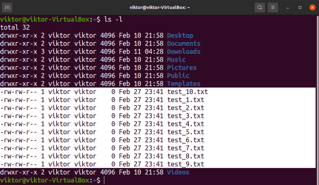 syntax of touch command in linux