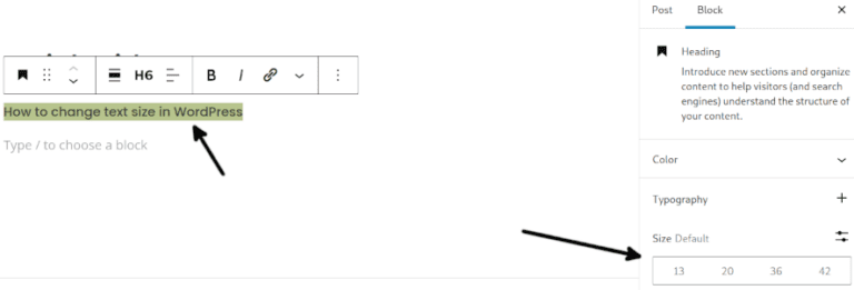 how-do-i-change-the-size-of-text-in-wordpress