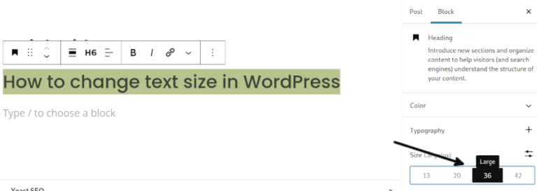 how-do-i-change-the-size-of-text-in-wordpress