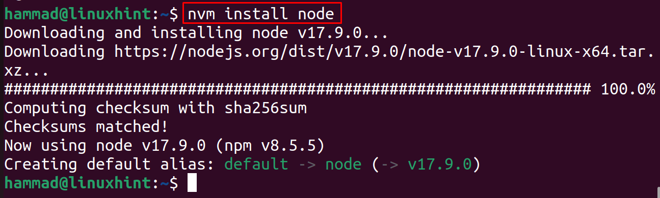 install node js nvm ubuntu