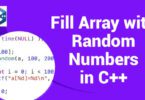 Fill Array with Random Numbers in C++